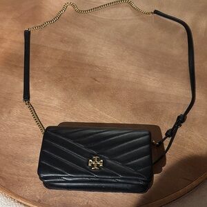 Tory Burch Black Chevron Crossbody Bag